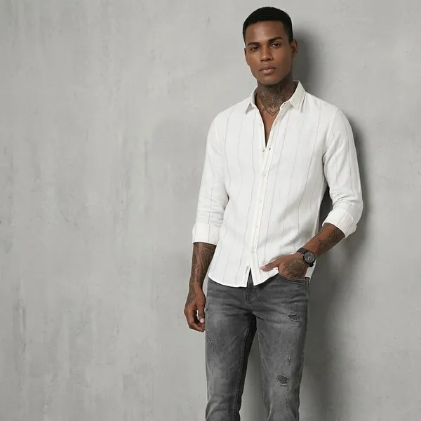 WHITE_WITH_BROWN_STRIPES_LINEN_REGULAR_FIT_FULL_SLEEVE_SHIRT