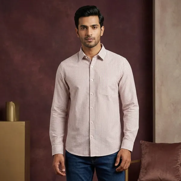 Brown_White_Linen_Cotton_Regular_Fit_Striped_Shirt_For_Men
