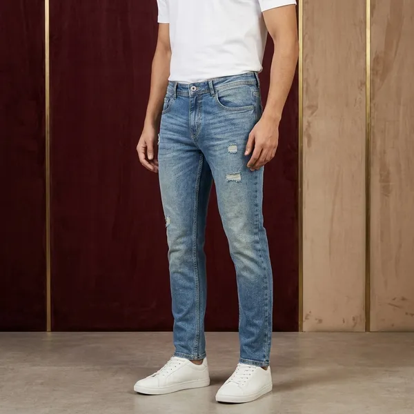 Blue_Denim_Distressed_Slim_Fit_Jeans_For_Men