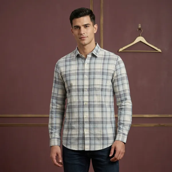 Grey_Multi_Check_Linen_Cotton_Casual_Shirt_For_Men