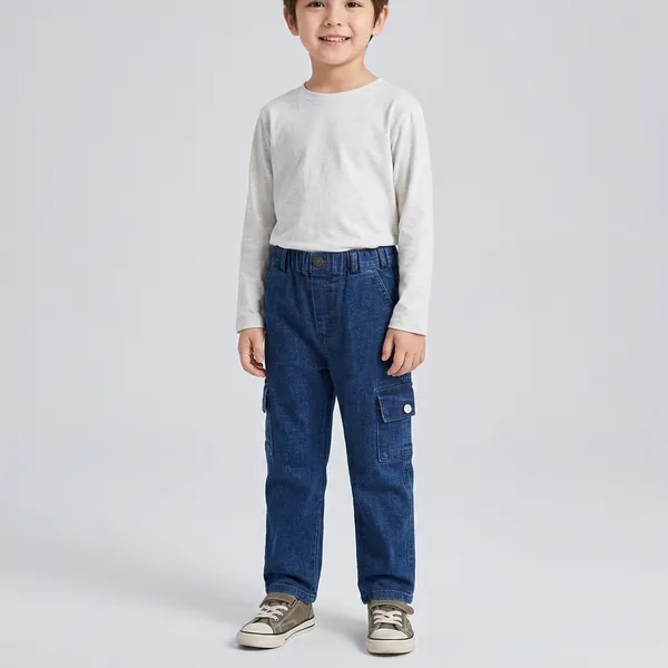 Blue_Denim_Cargo_Pants_with_Elastic_Waistband_for_Kids