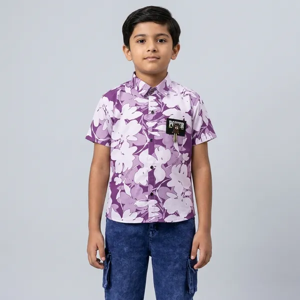 Purple_Floral_Print_Shirt_and_Blue_Cargo_Pants_Set_for_Boys