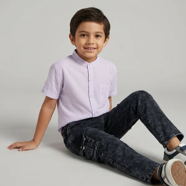Purple_Striped_Cotton_Shirt_and_Black_Cargo_Jeans_Set_for_Boys