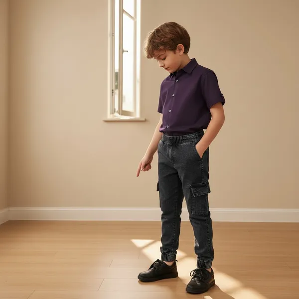 Boys_Solid_Cotton_Half_Sleeve_Casual_Shirt_with_Dual_Flap_Pockets_Regular_Fit_for_Everyday_Wear