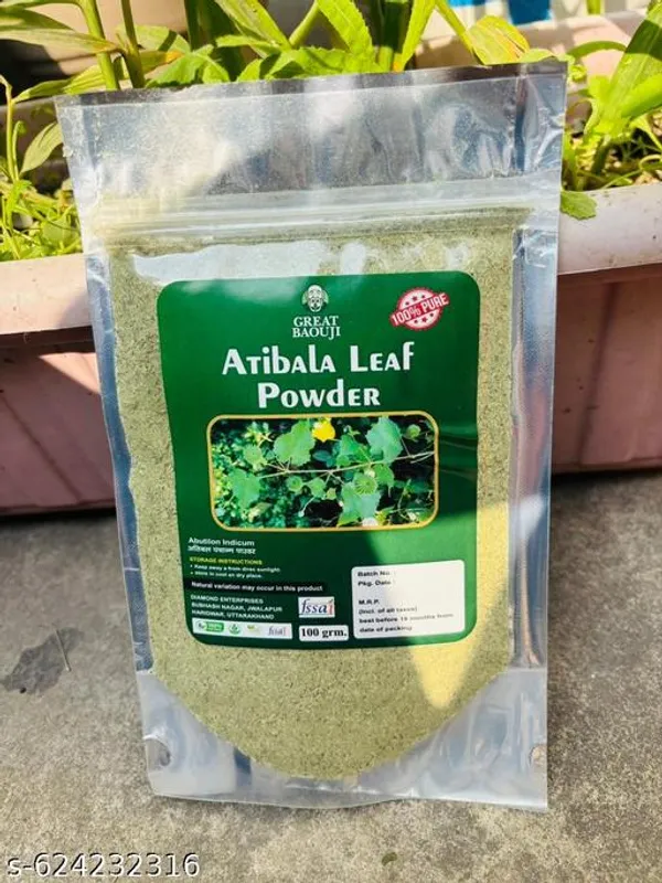 Atibala_Leaf_Ayurvedic_Herbal_Powder_100_G_And_Dried_Palash_Flowers_Skincare_And_Herbal_Use_80_G_Combo_Pack_Of_2
