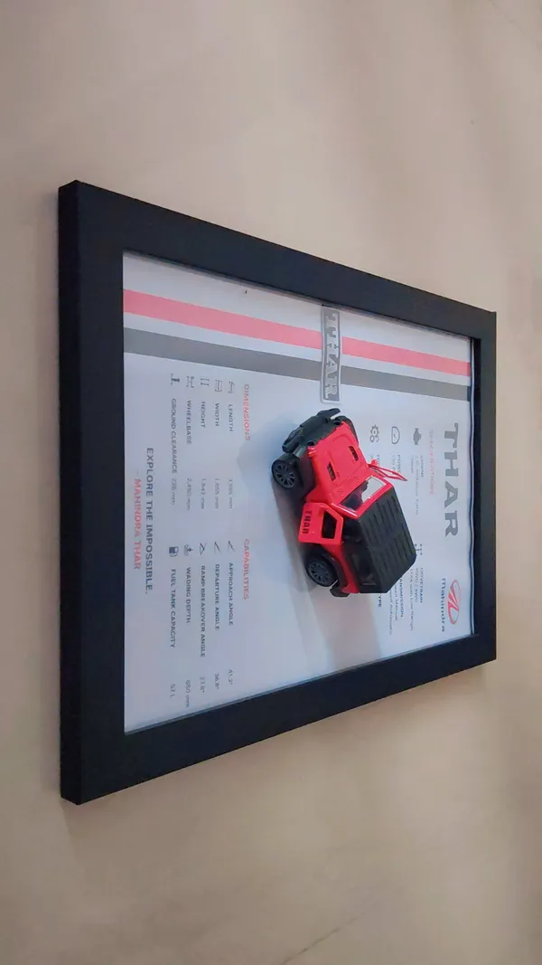 Wood_Automotive_Mahindra_Thar_Red_3D_Car_Photo_Frame