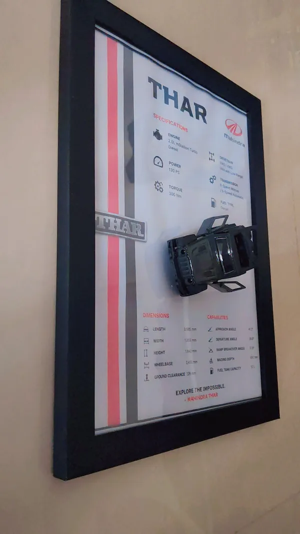 Wood_Automotive_Mahindra_Thar_Grey_3D_Car_Photo_Frame