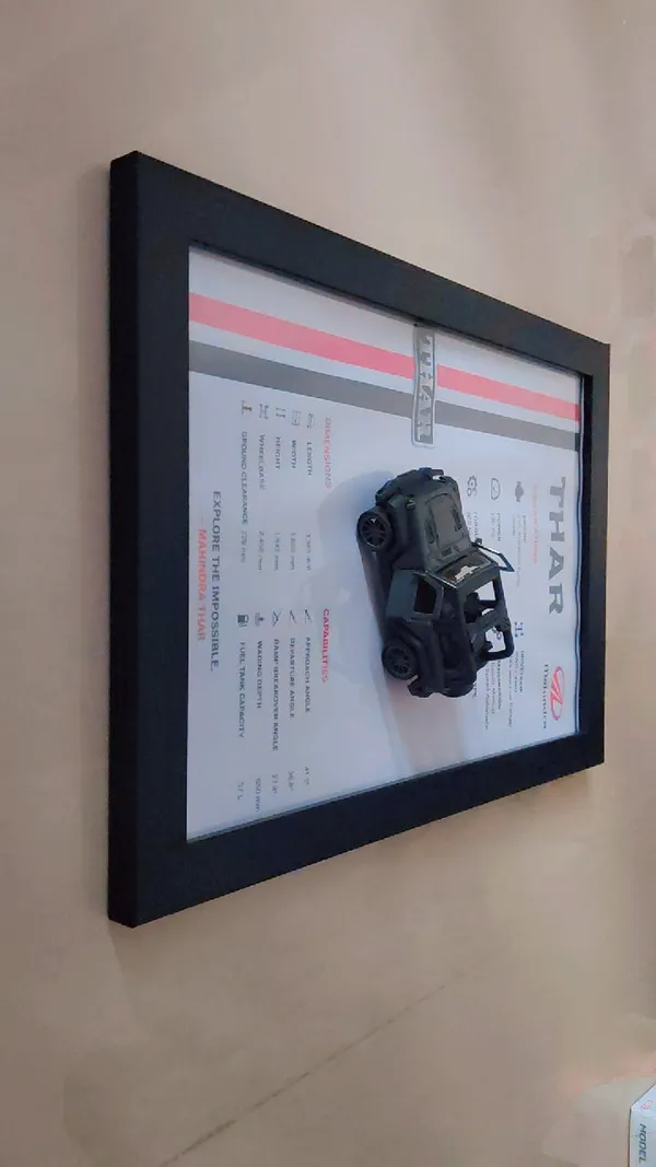 Wood_Automotive_Mahindra_Thar_Grey_3D_Car_Photo_Frame