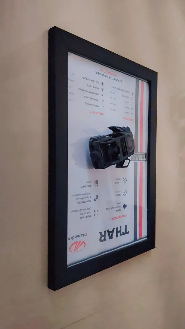 Wood_Automotive_Mahindra_Thar_Grey_3D_Car_Photo_Frame