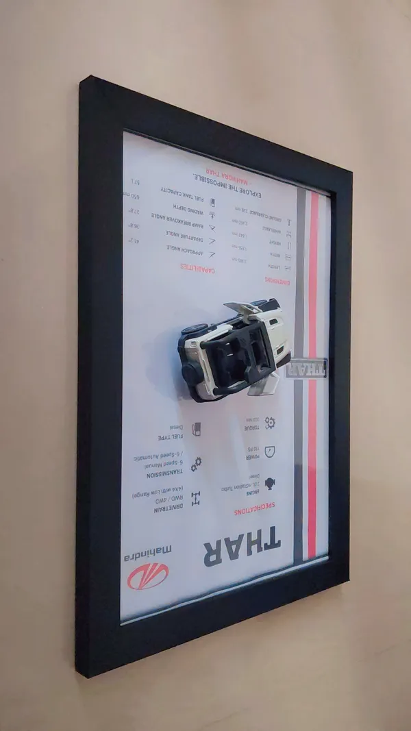 Wood_Automotive_Mahindra_Thar_White_3D_Car_Photo_Frame