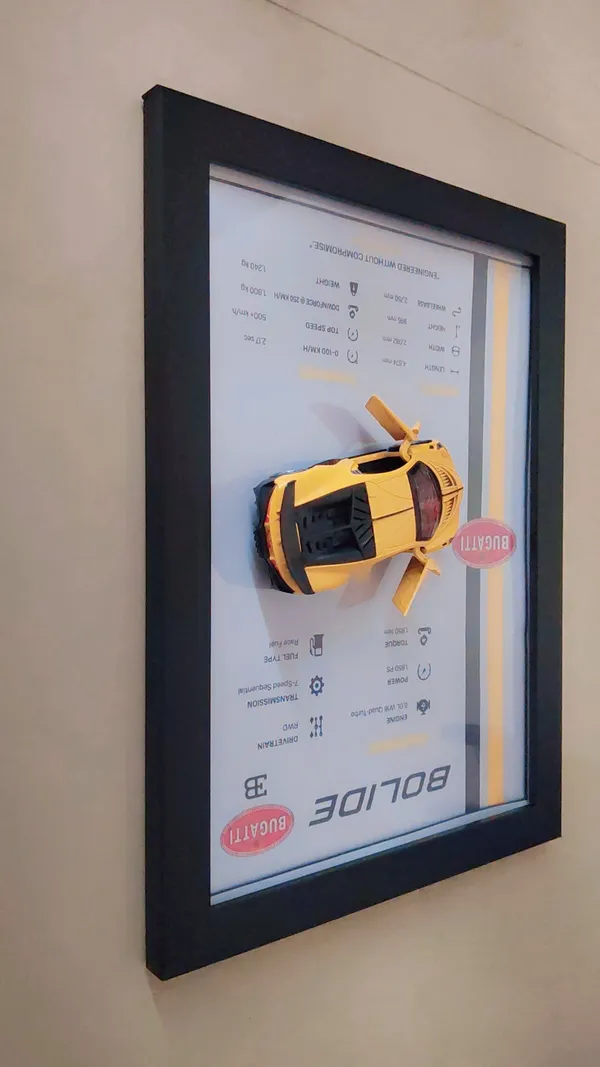 Wood_Automotive_Bugatti_Bolide_Yellow_3D_Car_Photo_Frame