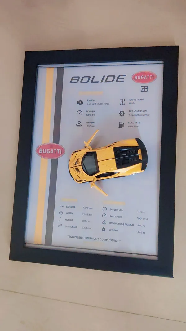 Wood_Automotive_Bugatti_Bolide_Yellow_3D_Car_Photo_Frame