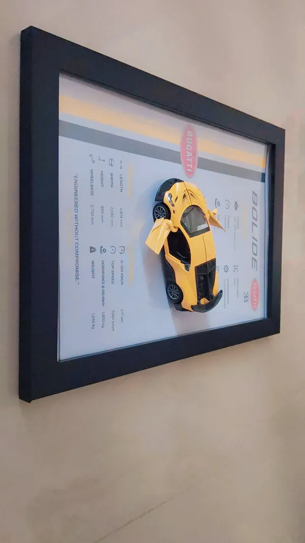 Wood_Automotive_Bugatti_Bolide_Yellow_3D_Car_Photo_Frame