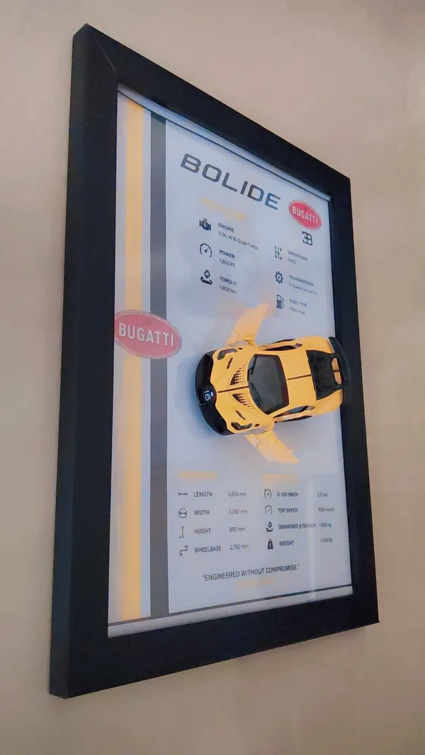 Wood_Automotive_Bugatti_Bolide_Yellow_3D_Car_Photo_Frame