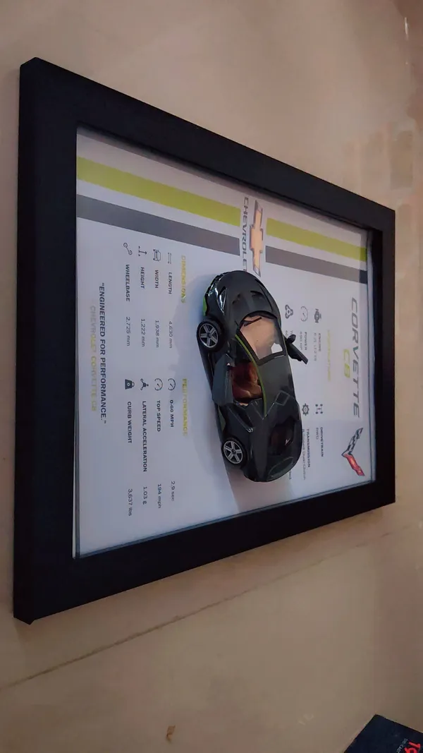 Wood_Automotive_Chevrolet_Corvette_C8_3D_Photo_Frame