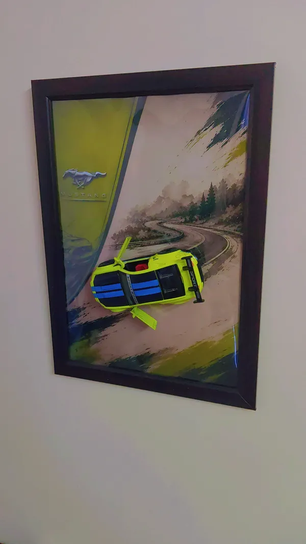 Wood_Black_Ford_Mustang_3D_Wall_Art_Photo_Frame
