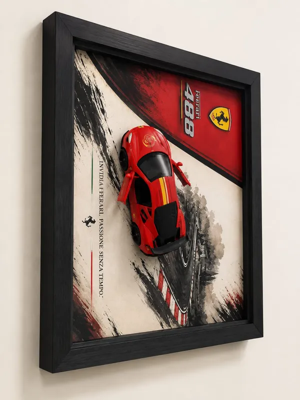 Ferrari_488_3D_Car_Photo_Frame