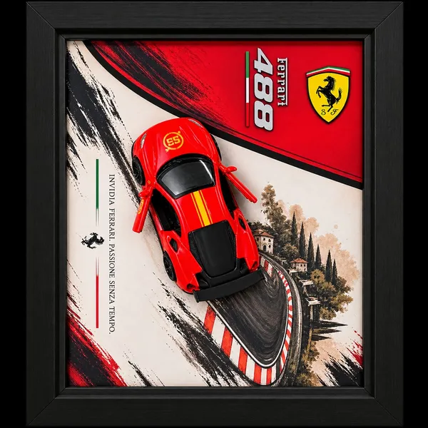 Ferrari_488_3D_Car_Photo_Frame