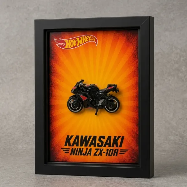 Wood_Automotive_Hot_Wheels_Kawasaki_Ninja_Zx-10R_3D_Photo_Frame
