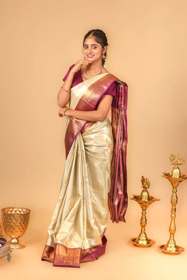 Cream_Semi_Kanjivaram_Powerloom_Traditional_Saree_For_Women