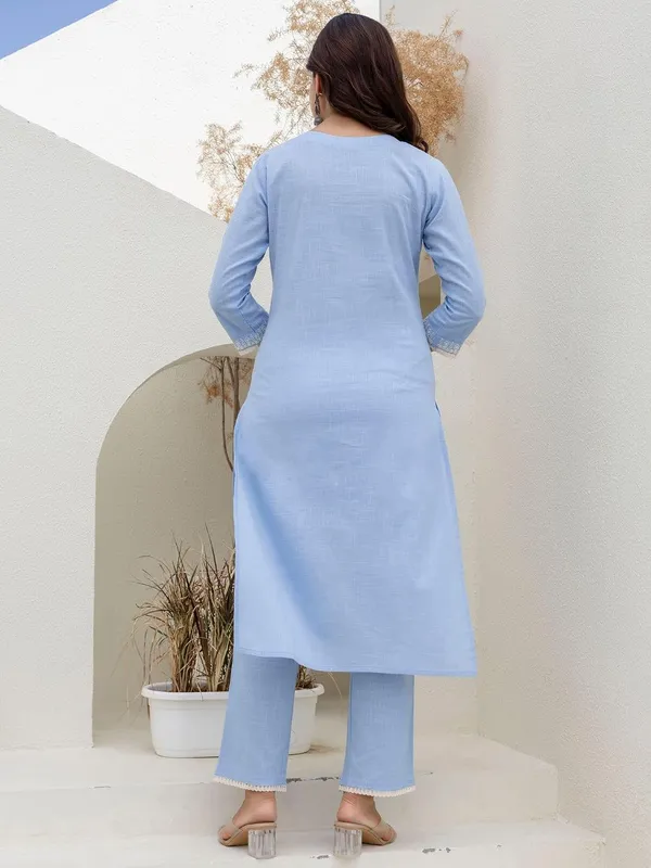 Pure_Cotton_Kurta_With_Trousers_And_Dupatta_Set_For_Women