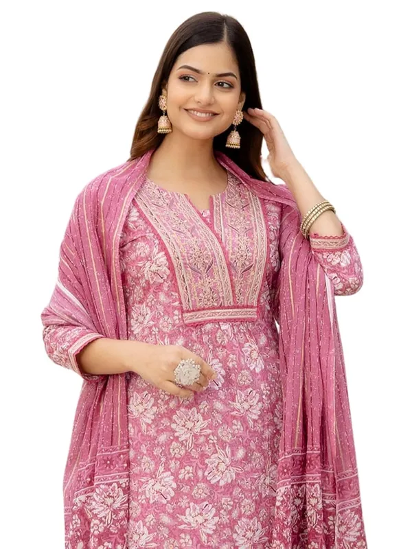 Cotton_Kurta_With_Trousers_And_Dupatta_Set_For_Women