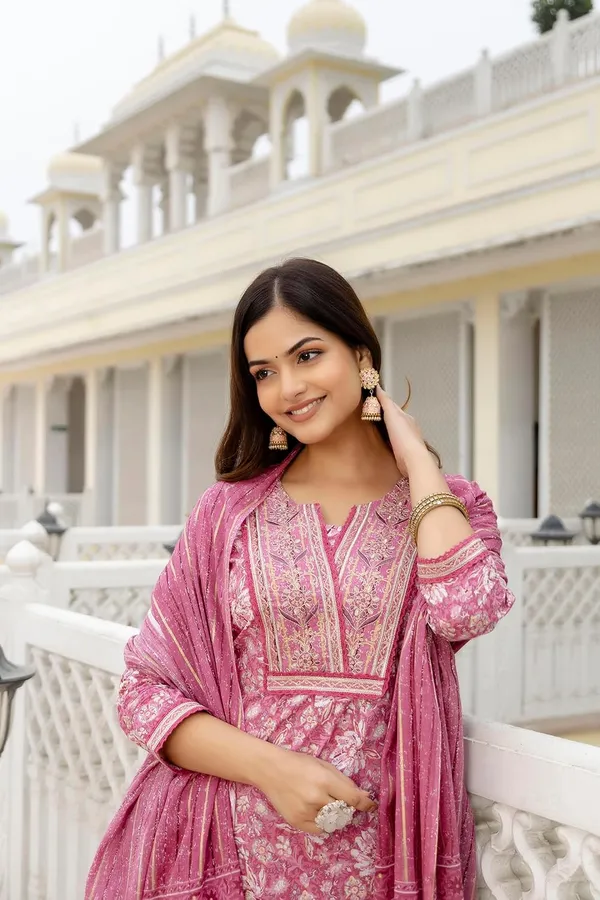 Cotton_Kurta_With_Trousers_And_Dupatta_Set_For_Women