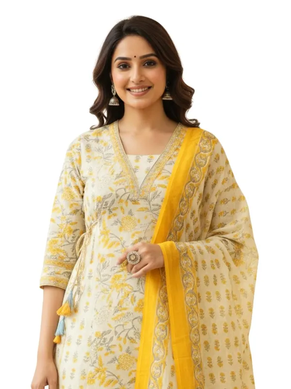Cotton_Kurta_With_Trousers_And_Dupatta_Set_For_Women