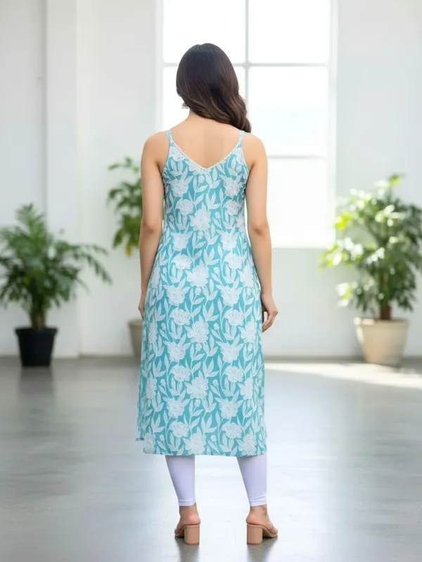 Blue_Pure_Cotton_Sleeveless_V_-Neck_Kurta_For_Women