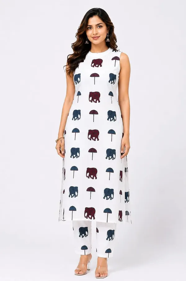 Womens_Cotton_Block_Print_Kurta_Pant_Set