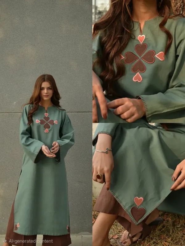 Green_Cotton_Relaxed_Kurta_Set_For_Women