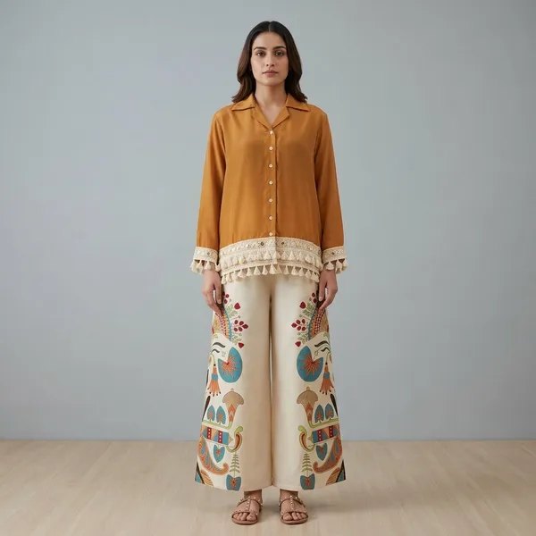 Brown_Cotton_Wide-Leg_Co-Ord_Set_For_Women