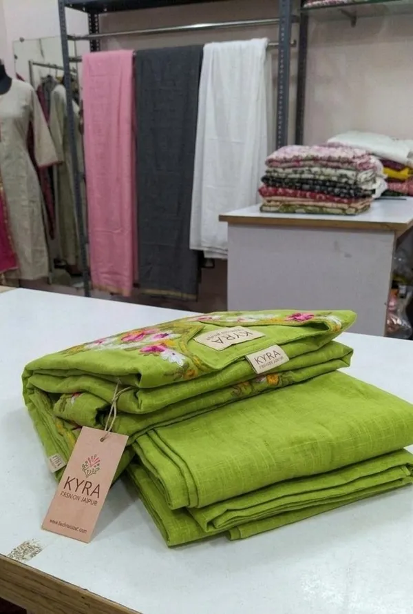 Green_Pure_Cotton_Embroidered_Kurta_Set_For_Women