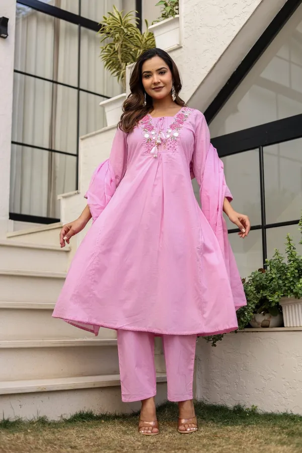 Pink_Pure_Cotton_A-Line_Kurta_Set_For_Women