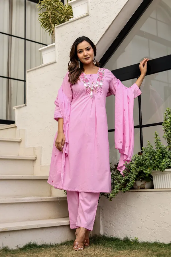 Pink_Pure_Cotton_A-Line_Kurta_Set_For_Women