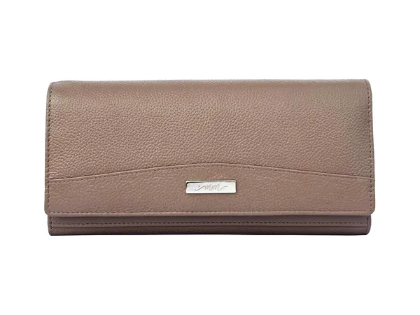 Taupe_Leather_Long_Purse_Wallet_For_Women