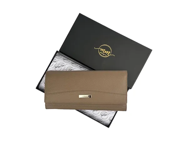 Taupe_Leather_Long_Purse_Wallet_For_Women