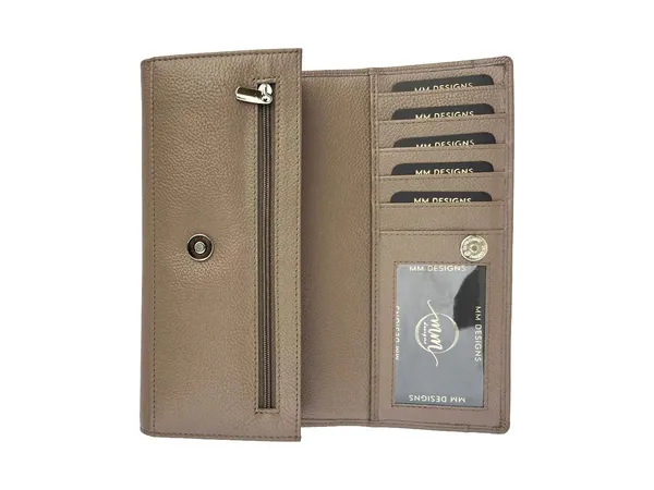 Taupe_Leather_Long_Purse_Wallet_For_Women