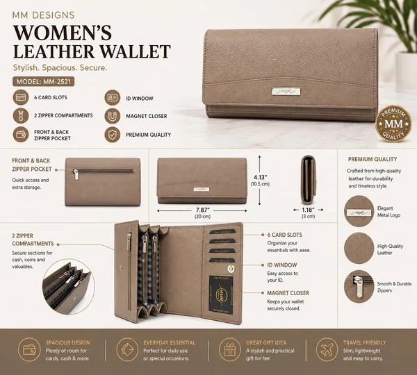 Taupe_Leather_Long_Purse_Wallet_For_Women