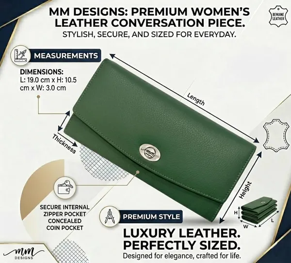 Green_Leather_Rfid_Purse_Wallet_With_Card_Slots