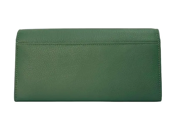 Green_Leather_Rfid_Purse_Wallet_With_Card_Slots