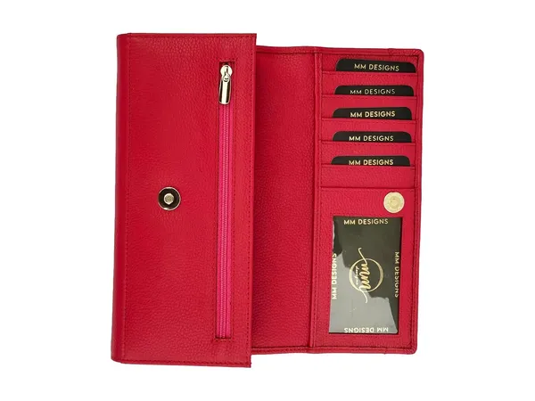 Hot_Pink_Leather_Purse_Wallet_For_Women