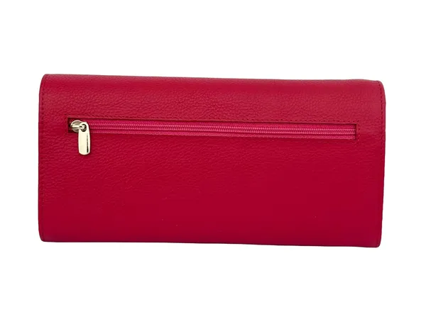 Hot_Pink_Leather_Purse_Wallet_For_Women