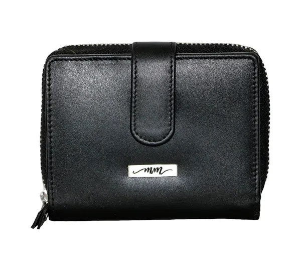 Black_Leather_Zipper_Wallet_For_Women