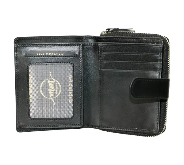 Black_Leather_Zipper_Wallet_For_Women