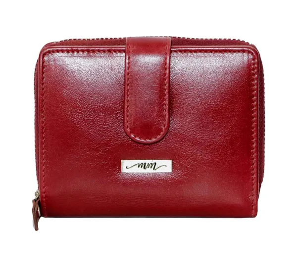 Wine_Red_Leather_Zipper_Wallet_For_Women