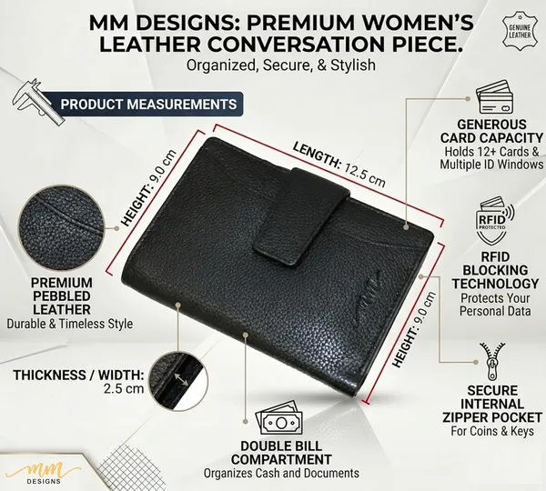 Black_Leather_Bifold_Wallet_For_Women