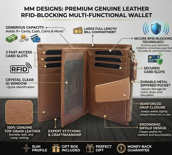 Tan_Leather_Bifold_Wallet_For_Women