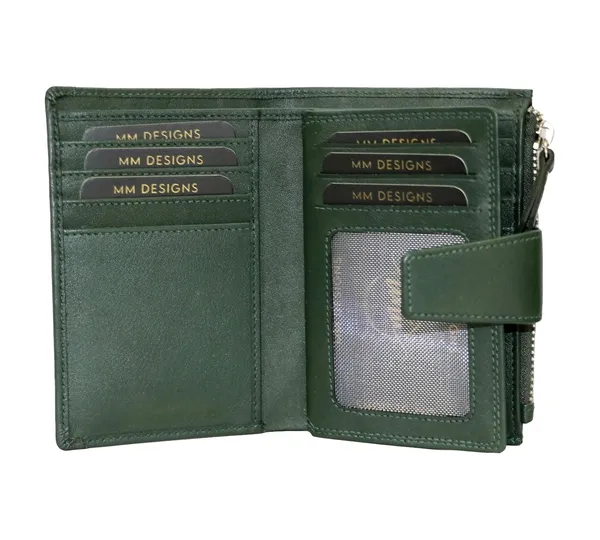 Dark_Green_Leather_Bifold_Wallet_For_Women