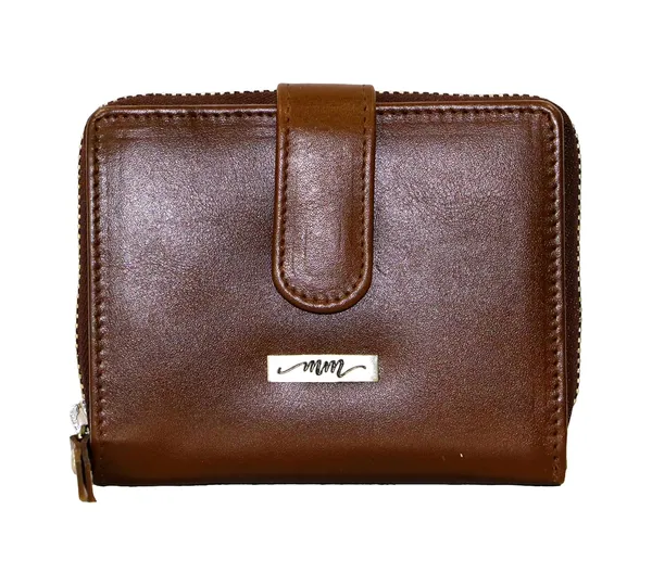 Brown_Leather_Zipper_Wallet_For_Women